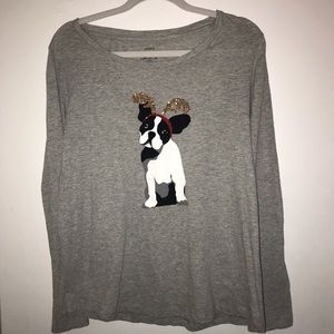 Crown&Ivy French Bulldog Long Sleeve Shirt